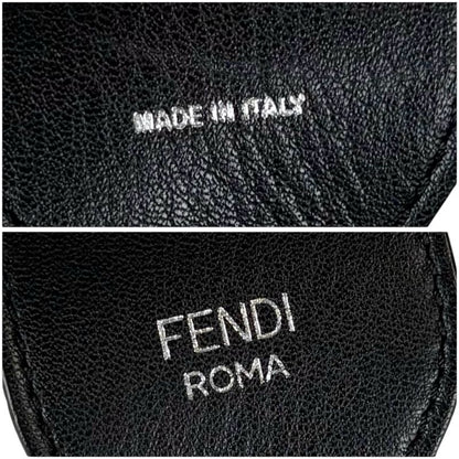 Fendi Strap You Mini Zucca Pattern Black White Velour Leather Shoulder Strap