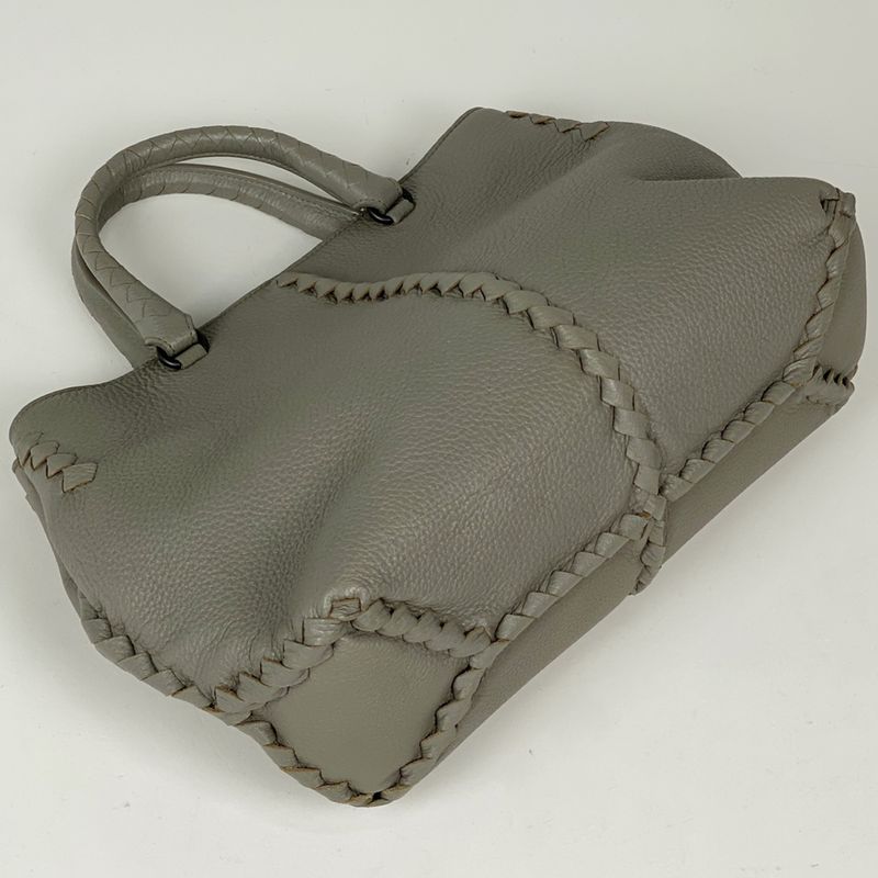 Bottega Veneta Veneta Intrecciato Handbag 2way Shoulder Bag Handbag Leather Gray