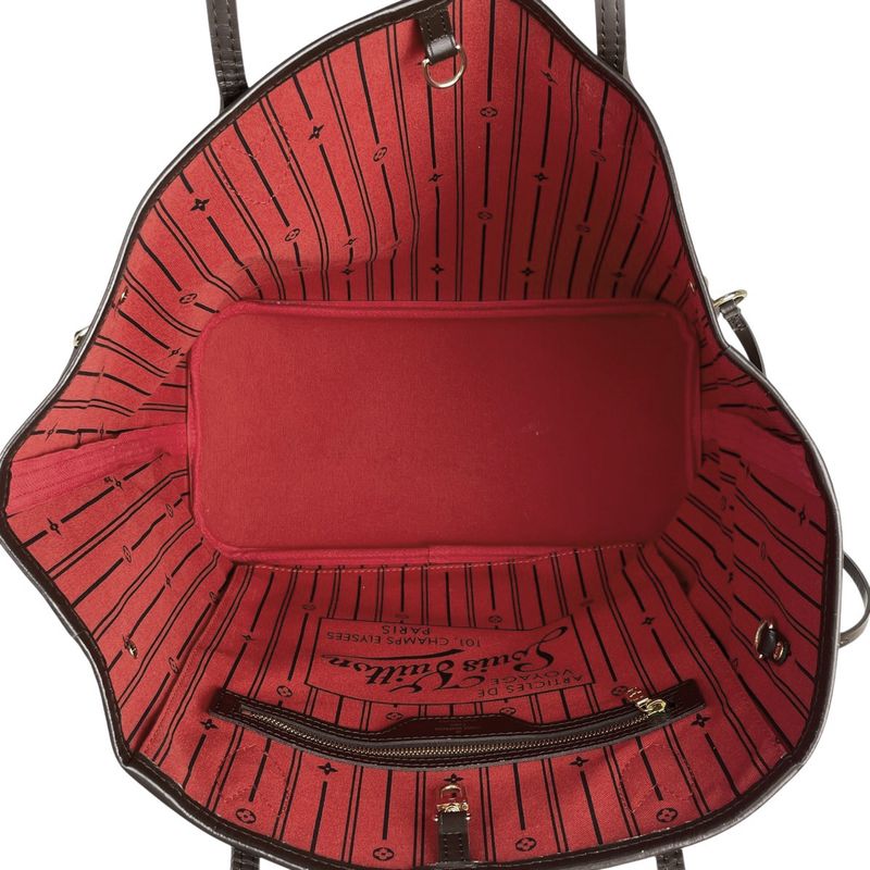 Louis Vuitton Neverfull MM Shoulder Bag Shopping Tote Bag Damier Brown N51105