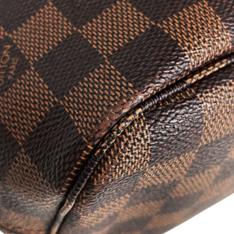 Louis Vuitton Neverfull MM Shoulder Bag Shopping Tote Bag Damier Brown N51105