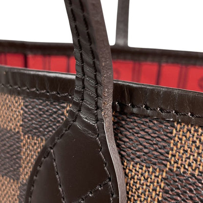 Louis Vuitton Neverfull MM Shoulder Bag Shopping Tote Bag Damier Brown N51105