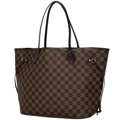 Louis Vuitton Neverfull MM Shoulder Bag Shopping Tote Bag Damier Brown N51105