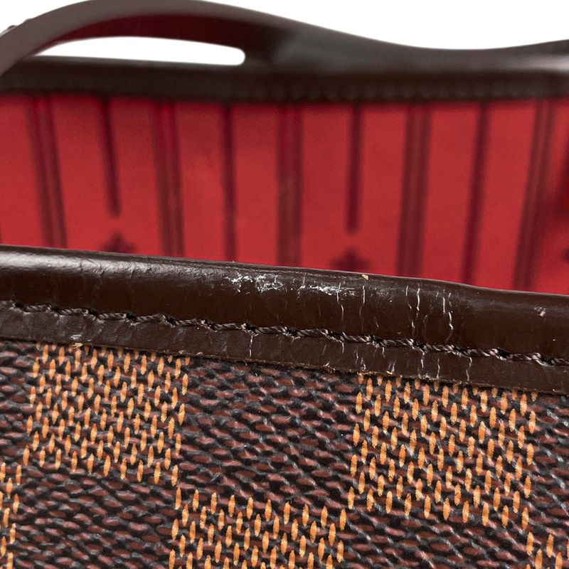 Louis Vuitton Neverfull MM Shoulder Bag Shopping Tote Bag Damier Brown N51105