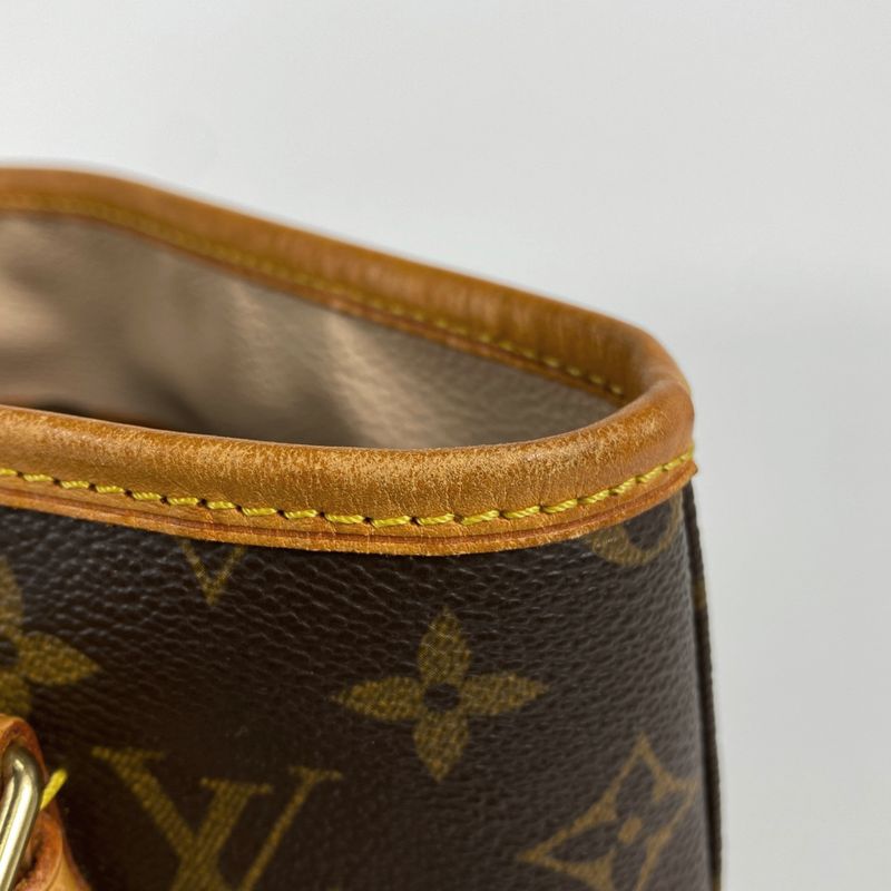 Louis Vuitton Petit Bucket PM Shoulder Bag Bucket Shape Tote Bag Monogram Brown