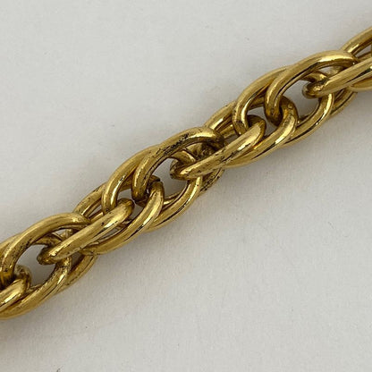 Chanel Coco Mark Chain Necklace Coin Necklace GP Gold Ladies