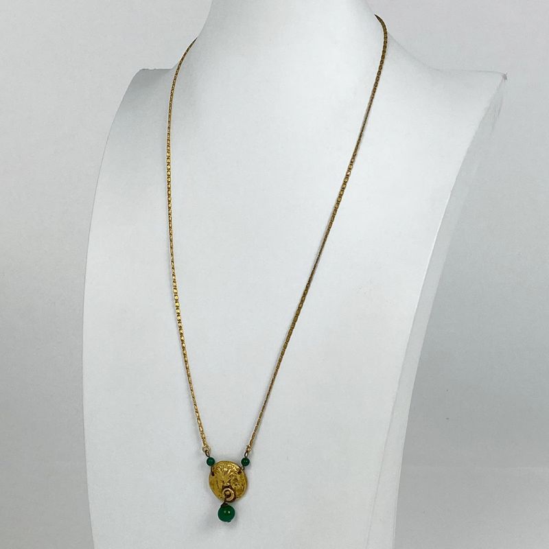 Chanel Design Necklace GP Gold Ladies