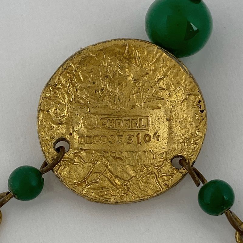 Chanel Design Necklace GP Gold Ladies