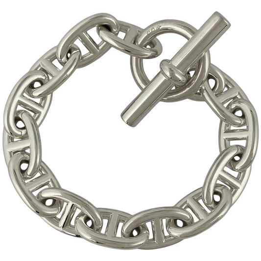 Hermes Chaine D'ancre TGM 13-Frame Bracelet Silver 925 Silver Ladies