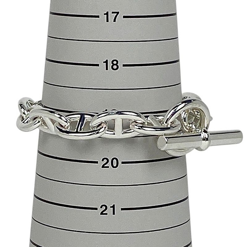 Hermes Chaine D'ancre TGM 13-Frame Bracelet Silver 925 Silver Ladies