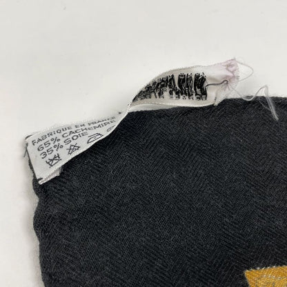 Hermes Carré 90 Les Legendes de L'arbre Wooden Legend Scarf Cashmere Silk Black