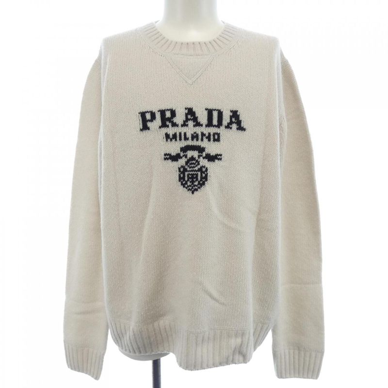 Prada Wool And Cashmere Crew Neck Sweater Umb223 S211 1YMW Knit