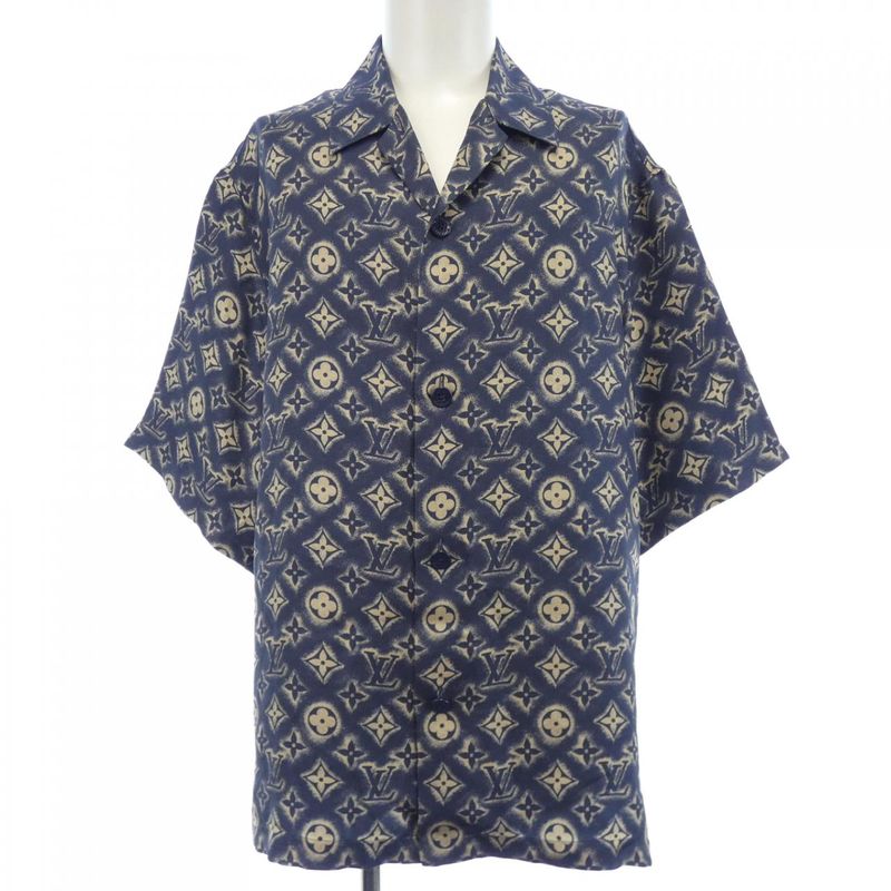 Louis Vuitton Monogram Silk Shorts Short Sleeve Shirt Hps34wz49 S Shirt