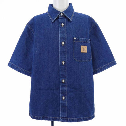 Louis Vuitton Signature Denim Short Sleeve Shirt Hss95wjee S/S Shirt