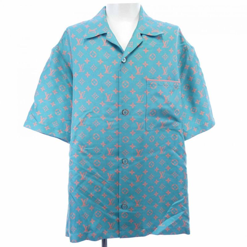 Louis Vuitton Monogram Short Sleeve Silk Shirt Hts06wupp S/S Shirt