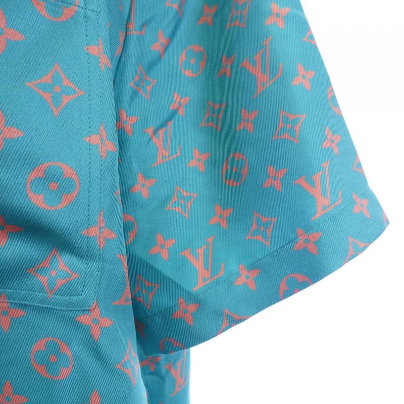 Louis Vuitton Monogram Short Sleeve Silk Shirt Hts06wupp S/S Shirt