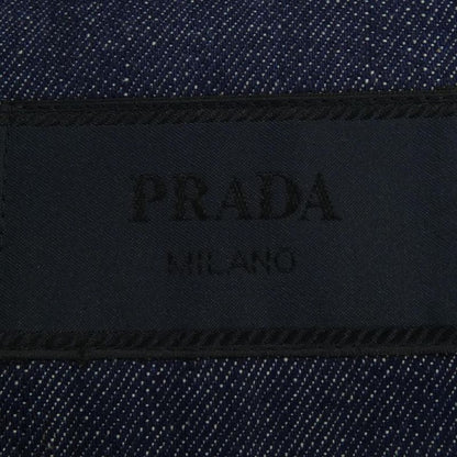 Prada Triangle Logo Selvedge Denim Shirt Gec068 S212 15C7 S/S Shirt