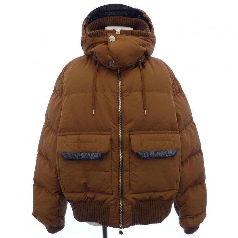 Hermes Quilted Hooded Blouson *32-5516 Down Jacket
