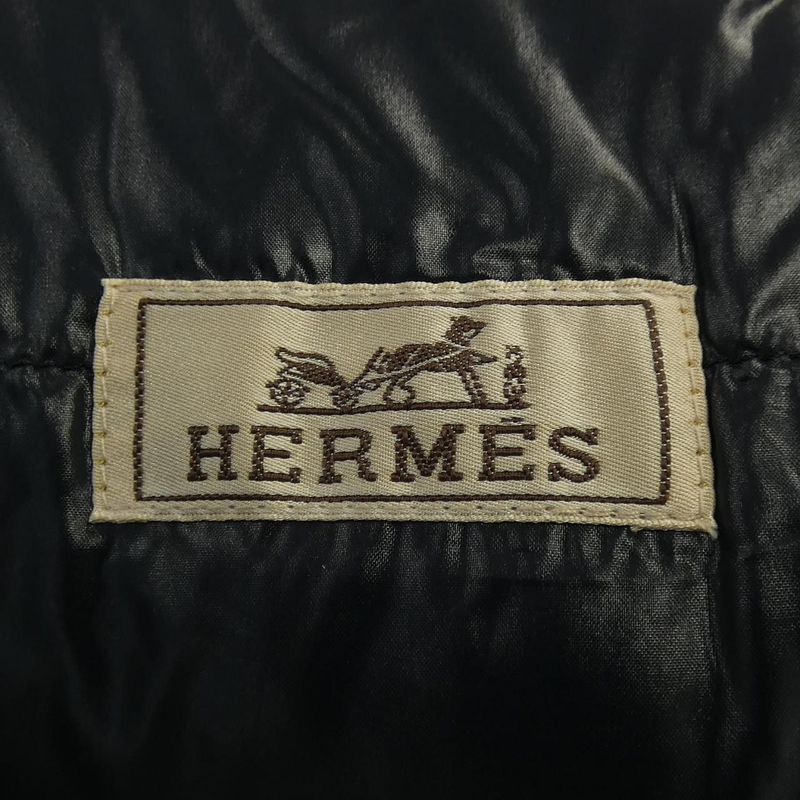 Hermes Quilted Hooded Blouson *32-5516 Down Jacket