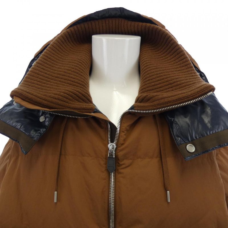 Hermes Quilted Hooded Blouson *32-5516 Down Jacket