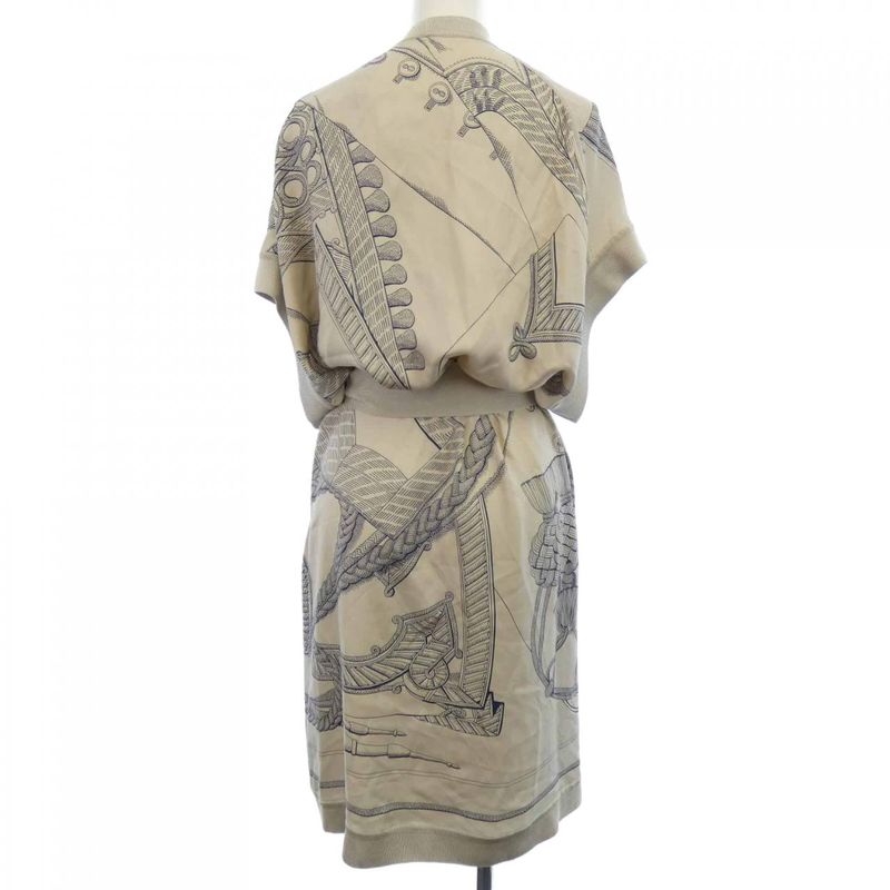 Hermes Zouaves ET Dragons *17-7762 Twill Raine Long Cardigan