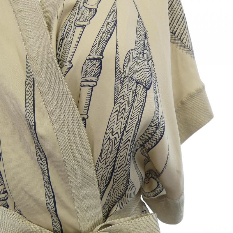 Hermes Zouaves ET Dragons *17-7762 Twill Raine Long Cardigan