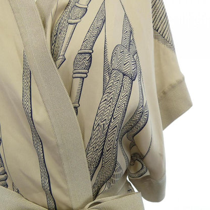 Hermes Zouaves ET Dragons *17-7762 Twill Raine Long Cardigan