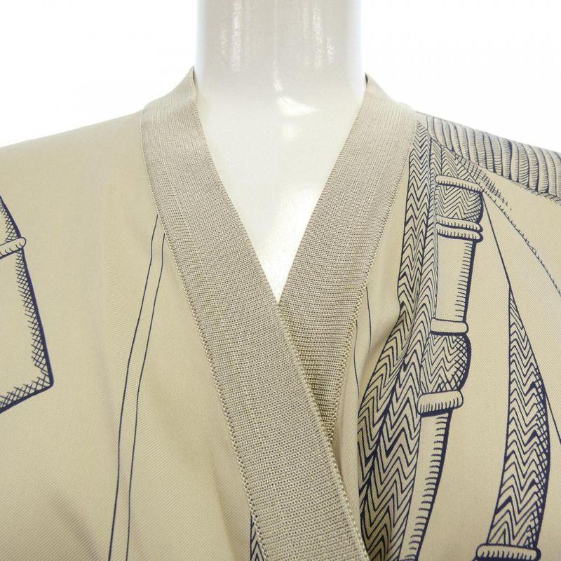 Hermes Zouaves ET Dragons *17-7762 Twill Raine Long Cardigan