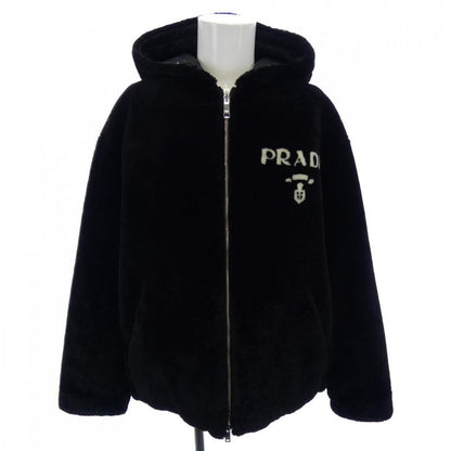 Prada Triangle Logo Upw404 1Y7Q Mouton Jacket