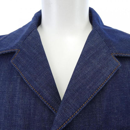 Prada Triangle Logo Selvedge Denim Shirt Gec068 S212 15C7 S/S Shirt