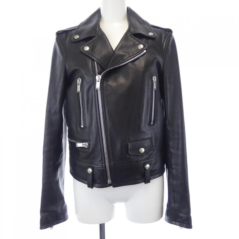 Saint Laurent 481862 Y5ya2 Leather Rider's Jacket
