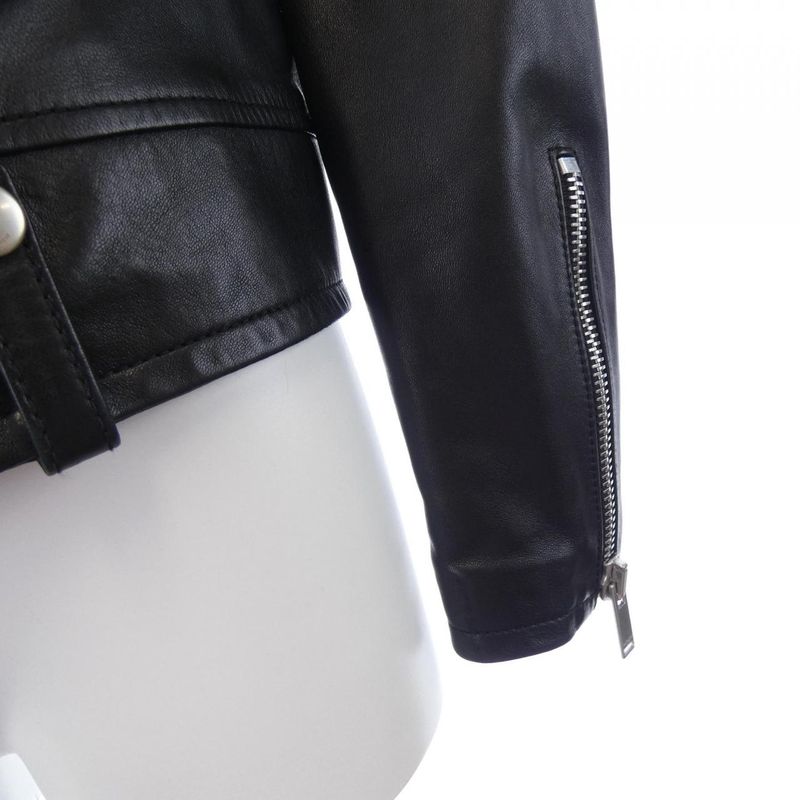Saint Laurent 481862 Y5ya2 Leather Rider's Jacket