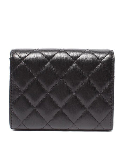 Chanel Compact Wallet Coin Case Card Case Camellia 27th Gold Hardware Ladies