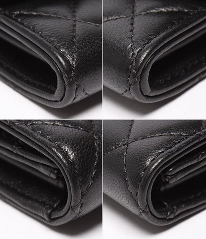 Chanel Compact Wallet Coin Case Card Case Camellia 27th Gold Hardware Ladies