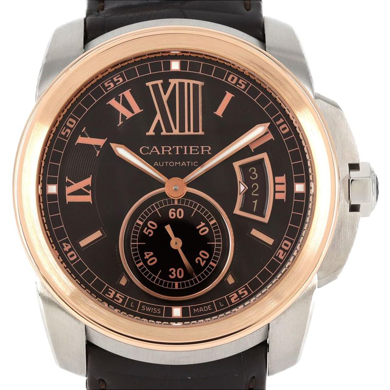 Cartier Calibre De Cartier LM PG Combination W7100051 Ssxpg Automatic