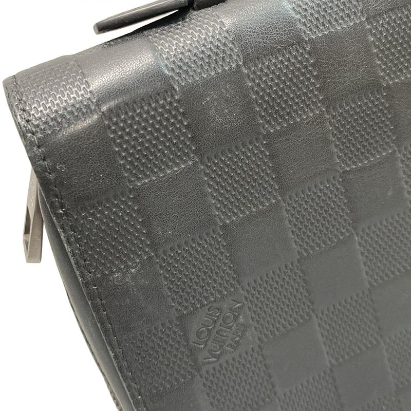Louis Vuitton Damier Infini Zippy XL Long Wallet N61254 Onyx Leather