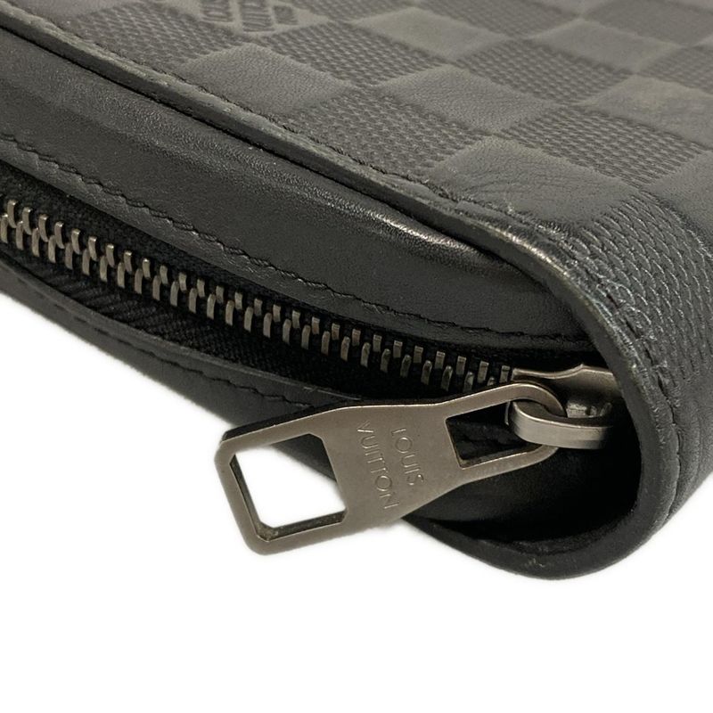 Louis Vuitton Damier Infini Zippy XL Long Wallet N61254 Onyx Leather