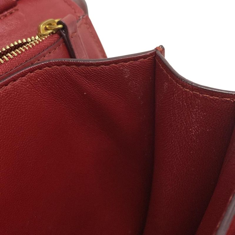Celine Shoulder Bag Classic Box Medium Red Leather