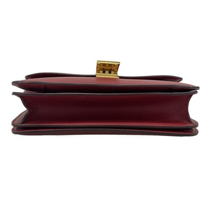 Celine Shoulder Bag Classic Box Medium Red Leather