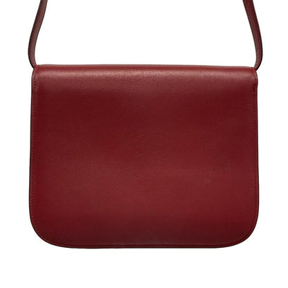 Celine Shoulder Bag Classic Box Medium Red Leather