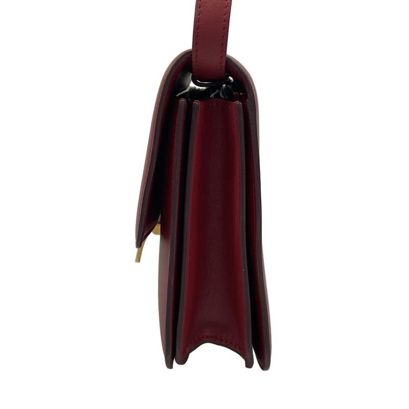 Celine Shoulder Bag Classic Box Medium Red Leather
