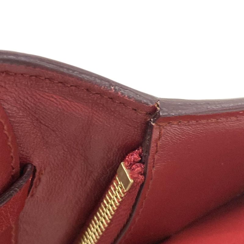 Celine Shoulder Bag Classic Box Medium Red Leather