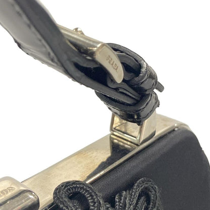 Prada Handbag - Bn1099 Black and Red Flower Pattern Leather