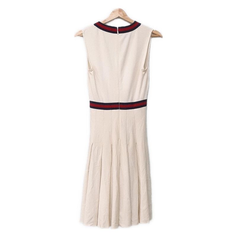 Gucci Dress Women's Excellent Condition Sherry 501485 Ivory X Navy X Red S