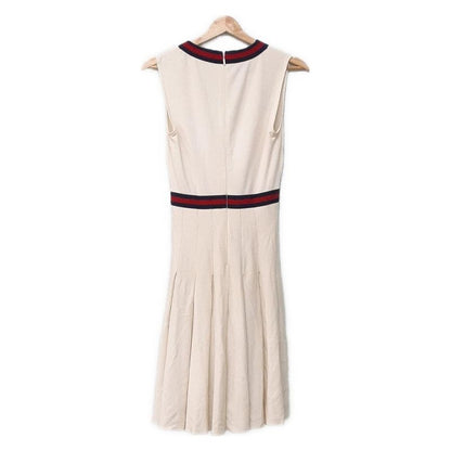 Gucci Dress Women's Excellent Condition Sherry 501485 Ivory X Navy X Red S