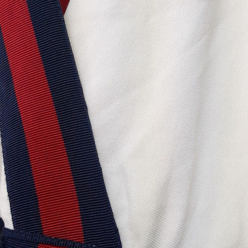 Gucci Dress Women's Excellent Condition Sherry 501485 Ivory X Navy X Red S