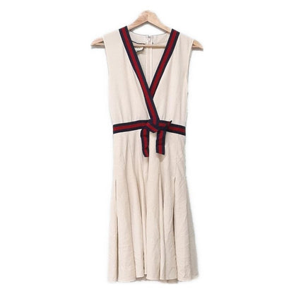 Gucci Dress Women's Excellent Condition Sherry 501485 Ivory X Navy X Red S