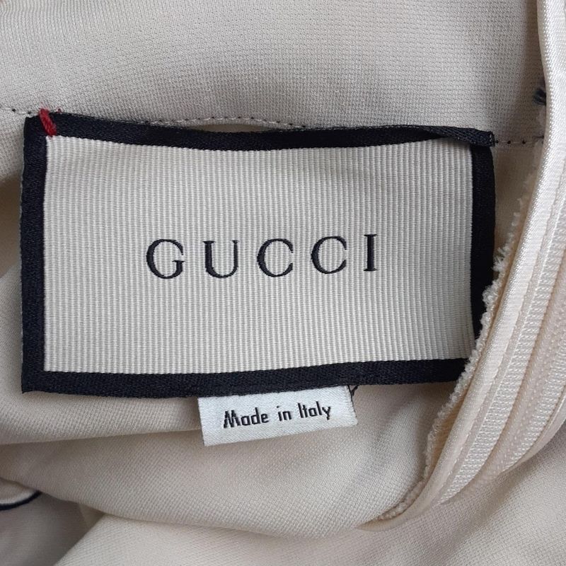 Gucci Dress Women's Excellent Condition Sherry 501485 Ivory X Navy X Red S