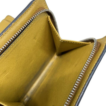 Loewe Bifold Wallet Compact Zip Brown Round Zipper Anagram Leather