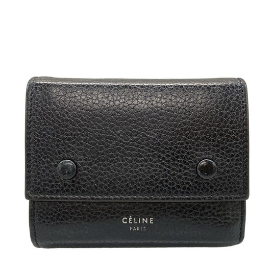 Celine Trifold Wallet Small Folded Multifunction 104903afe.38no Black and