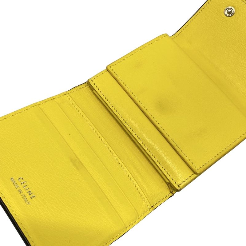 Celine Trifold Wallet Small Folded Multifunction 104903afe.38no Black and